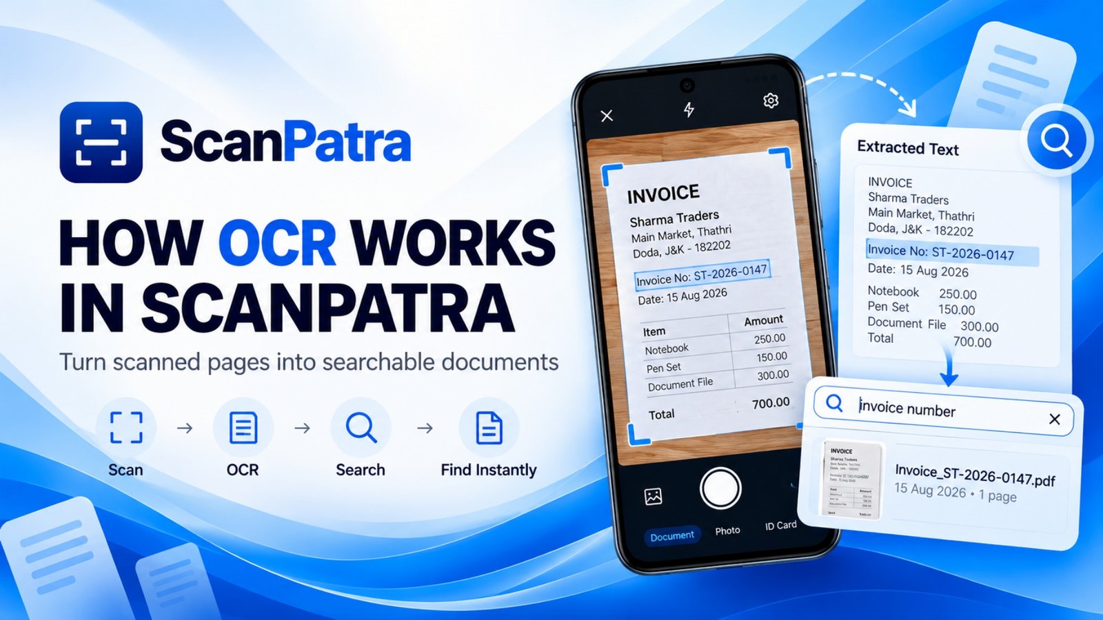 How OCR Works in ScanPatra: Turn Scanned Pages into Searchable Documents