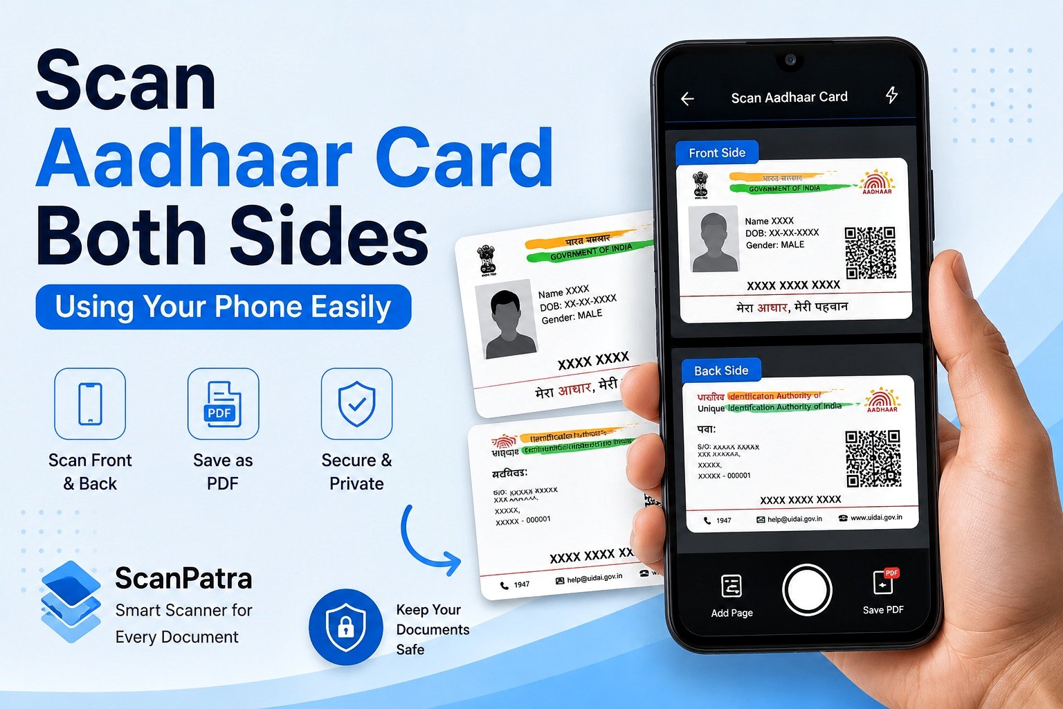 Scan Aadhaar Card Both Sides Using Your Phone Easily