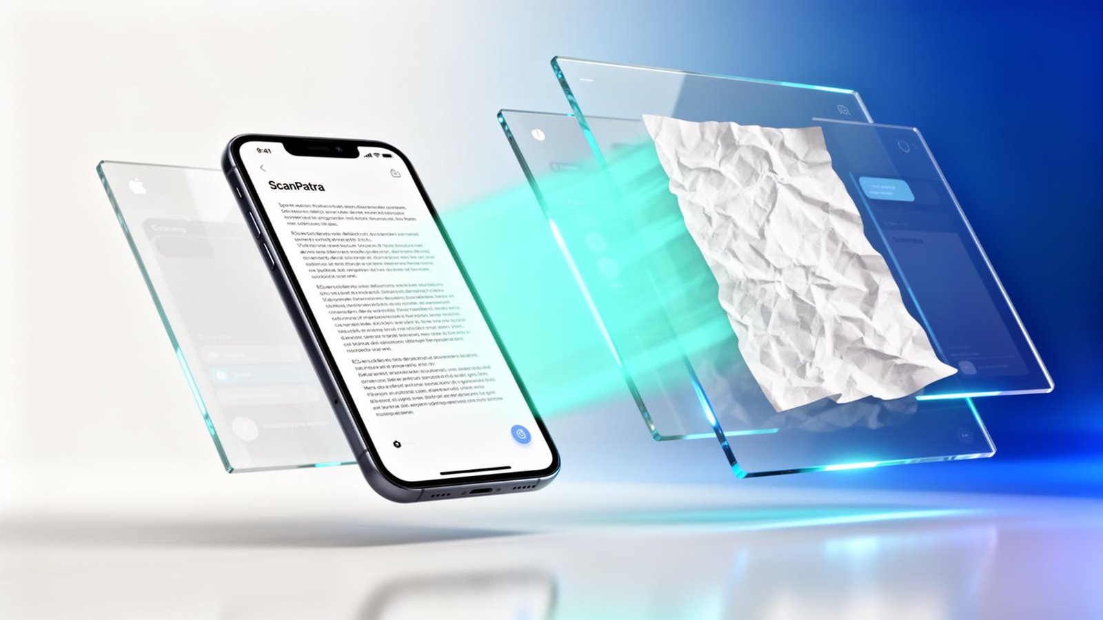 A clean, scanned document being digitised by ScanPatra